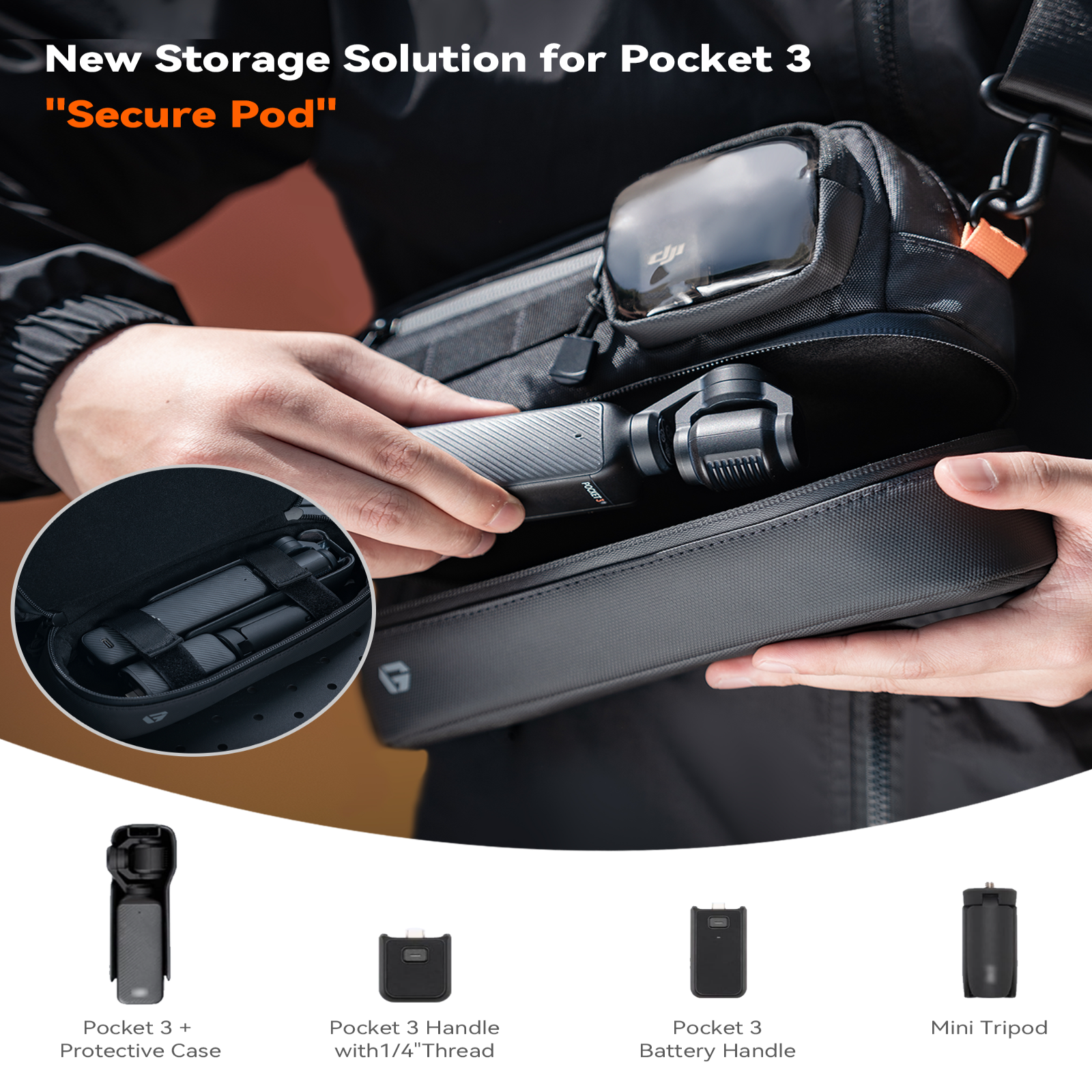 GESTAC Pocket 3 Secure Dock Storage Case
