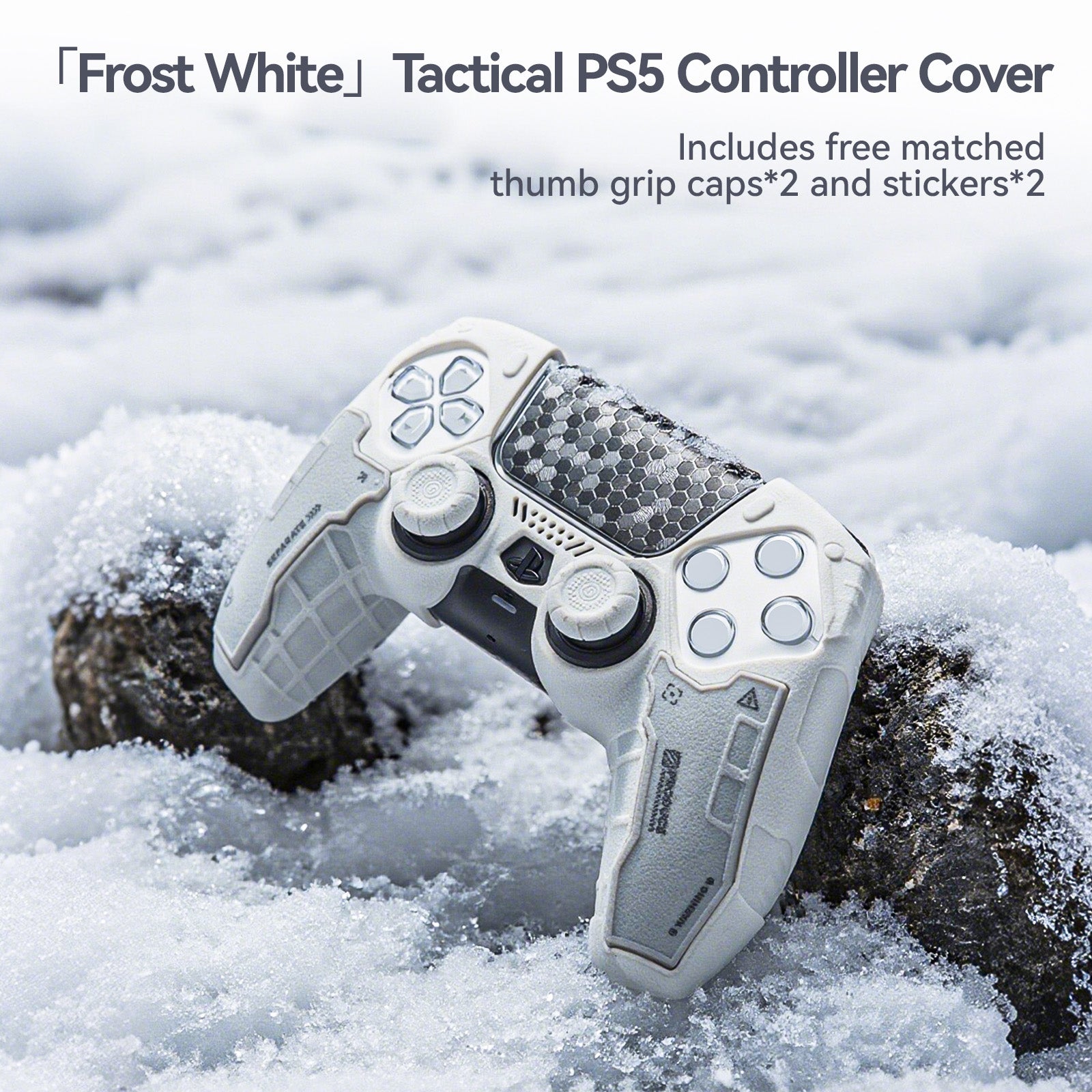 GESTAC  PS5 Tactical Vanguard Controller Cover – Dawn White